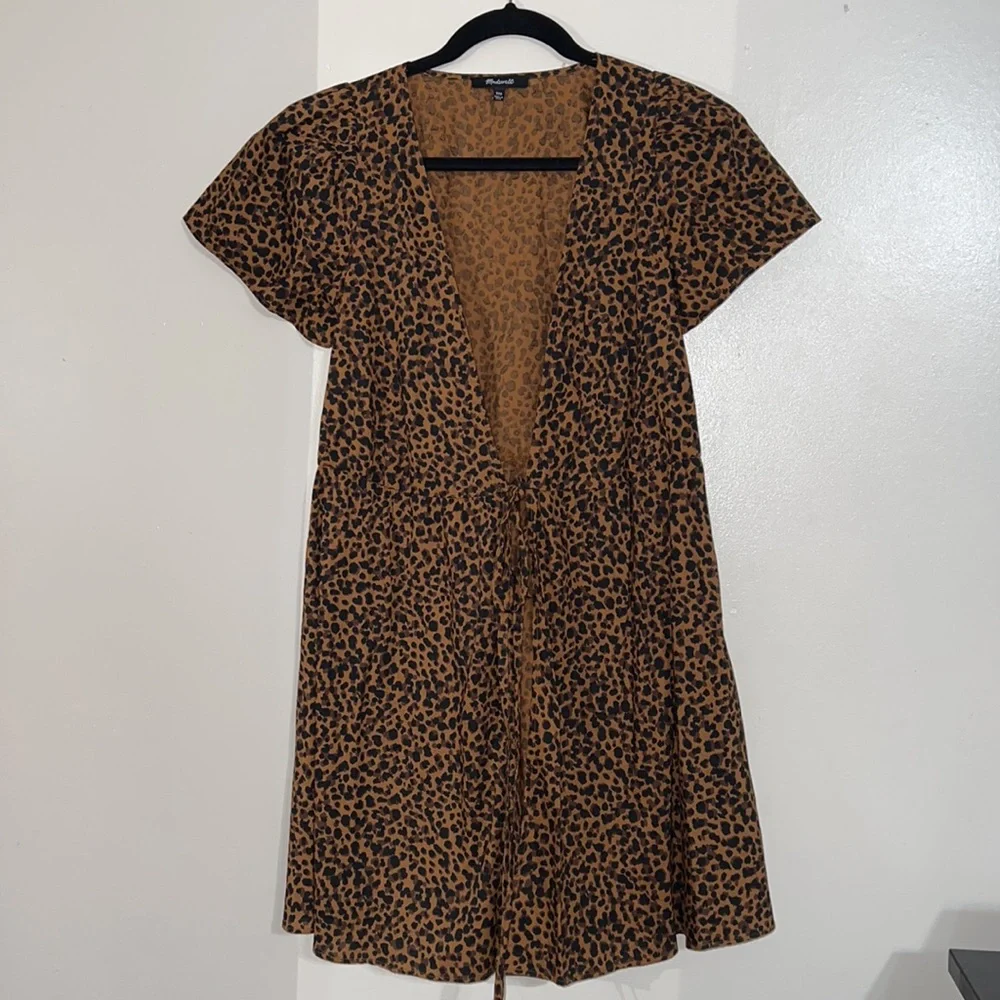 Madewell Flutter Sleeve Wrap Dress - Picture 3 of 9